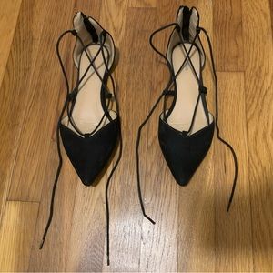 Black Express Pointed Toe Flats Size 9 US